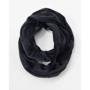 J Jill Pure Jill NEW Infinity Scarf Black Velour One Size Subtle Sheen